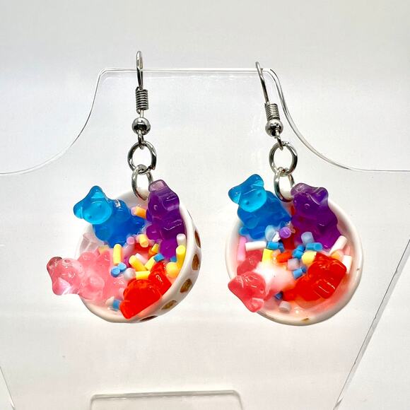 Gummy Bear Earrings - Cereal Earrings - Ice Cream Earrings - Summer Accessories - Picture 2 of 10